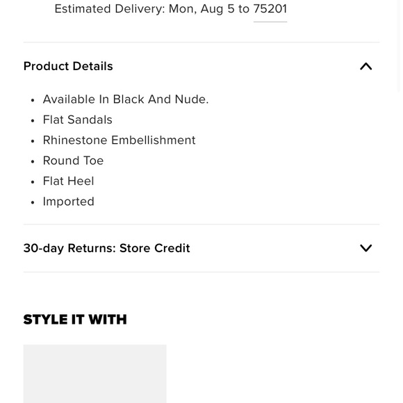 Fashion Nova Embellished Flat Sandals - Picture 7 of 7